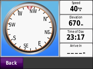 GARMIN Nuvi 550 - Compass