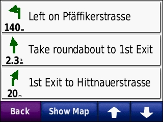 GARMIN Nuvi 550 - Directions