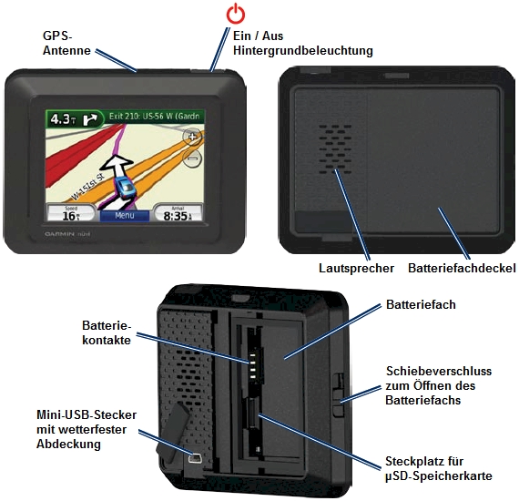 Ansicht GARMIN Nuvi 550