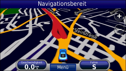 GARMIN Nuvi 765T - Karte im Nacht-Modus