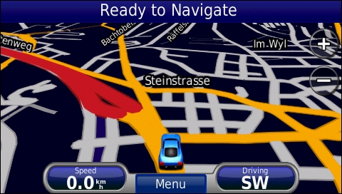 GARMIN Nuvi 765T - Map in night mode