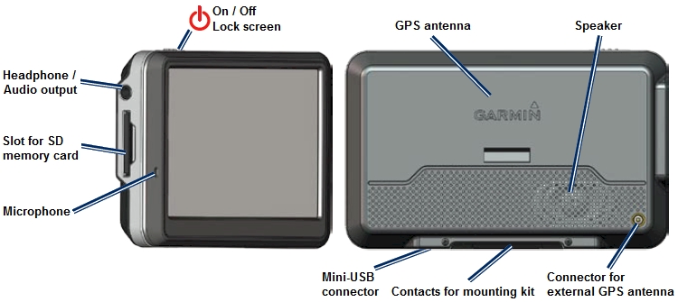 Overview GARMIN Nuvi 765t