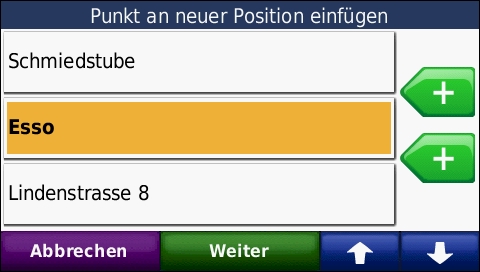 GARMIN Nuvi 765T - Zwischenziele