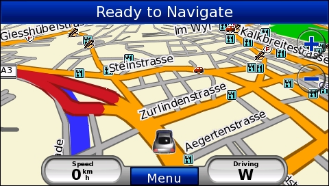 GARMIN Nuvi 865T - Map in day mode