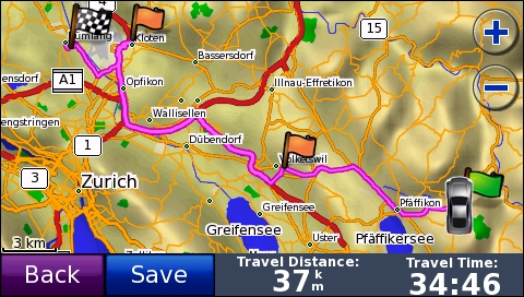 GARMIN Nuvi 865T - Route