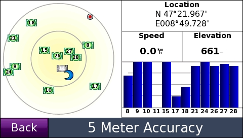 GARMIN Nuvi 865T - Satellites