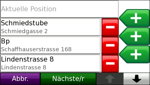GARMIN Nuvi 865T - Zwischenziele