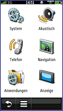 GARMIN nuvifone G60 - Einstellungen