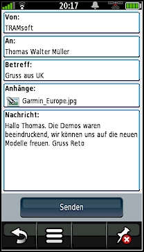 GARMIN nuvifone G60 - Email - Neue Nachricht erstellen