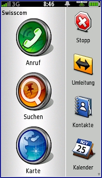 GARMIN nuvifone G60 - Hauptmenu 1 von 4