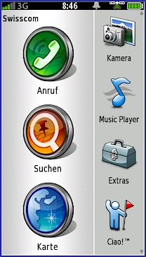 GARMIN nuvifone G60 - Hauptmenu 3 von 4