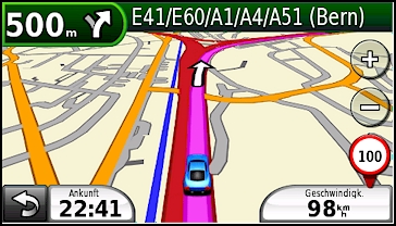 GARMIN nuvifone G60 - Navigationsanweisung - 3D-Karte