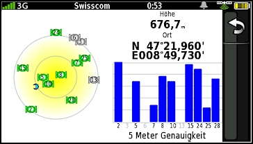 GARMIN nuvifone G60 - Satelliten