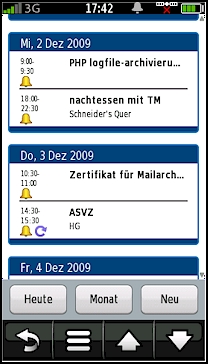 GARMIN nuvifone G60 - Kalender - Agenda