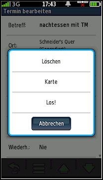 GARMIN nuvifone G60 - Kalender - Navigation
