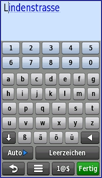 GARMIN nuvifone G60 - Texteingaben
