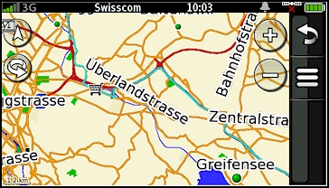 GARMIN nuvifone G60 - Zurueckgelegte Wegstrecke (Track)
