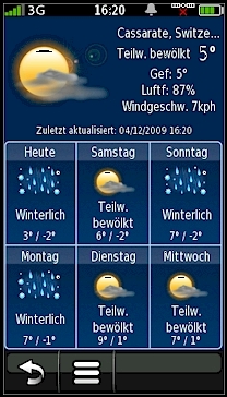 GARMIN nuvifone G60 - Wetter