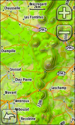 GARMIN Oregon 400t topographical map of Europe, example France