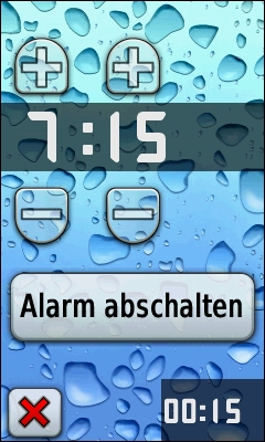 GARMIN Oregon 550t alarm clock