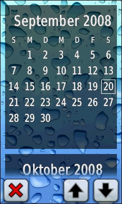 GARMIN Oregon 550t calendar