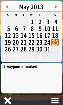 GARMIN Oregon 600 series - Calendar