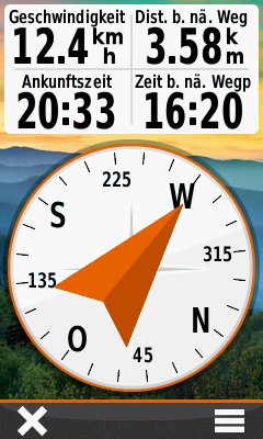 GARMIN Oregon 600-Serie - Kompass