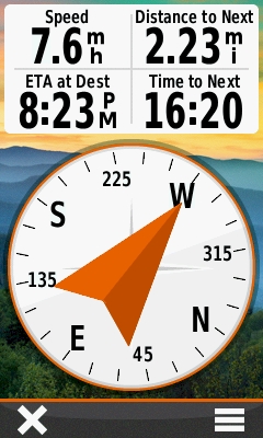 GARMIN Oregon 600 series - Compass