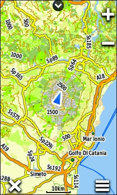 GARMIN Oregon 600t/650t - Topografische Europakarte Aetna, Italien