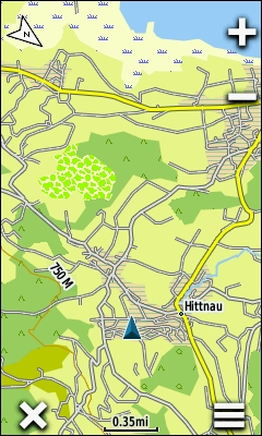 GARMIN Oregon 600t/650t - Topographical Map of Europe Hittnau, Switzerland