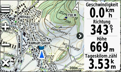 GARMIN Oregon 600-Serie - Topografische Karte der Schweiz (Raster-Darstellung)