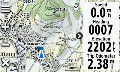 GARMIN Oregon 600-Serie - Topographic map of Switzerland (pattern view)