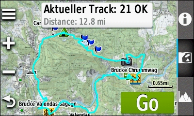 GARMIN Oregon 600-Serie - Track on Map