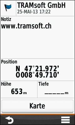 GARMIN Oregon 600 series - Wegpunkt
