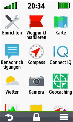 GARMIN Oregon 700/750/750t - Anwendungen im Hochformat