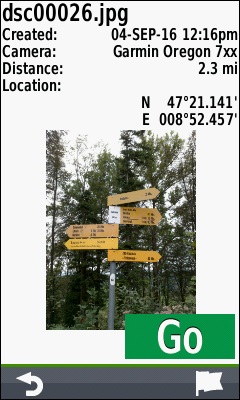GARMIN Oregon 700 series - Picture Viewer - Detail