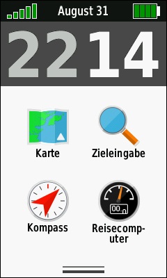 GARMIN Oregon 700-Serie - Klassisches Hauptmenu