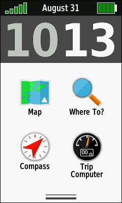 GARMIN Oregon 700 series - Classic Main Menu