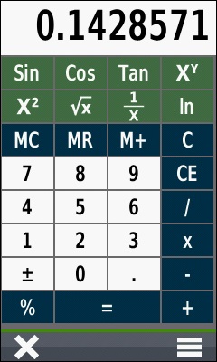GARMIN Oregon 700 series - Calculator