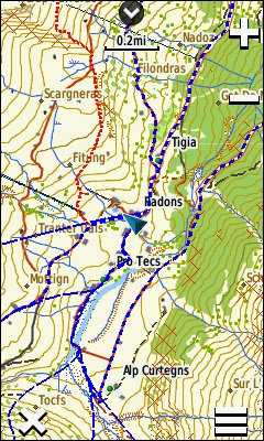 GARMIN Oregon 700 series - Topographic map of Switzerland (winter view)