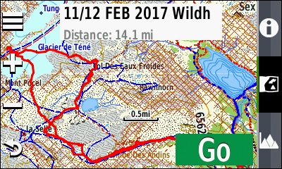 GARMIN Oregon 700 series - Track on Map