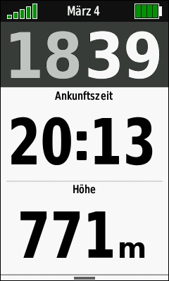 GARMIN Oregon 700-Serie - Trip Computer mit grossen Datenfelder (Hochformat)