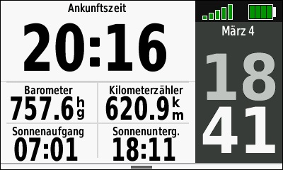 GARMIN Oregon 700-Serie - Trip Computer mit grossem und kleinen Datenfelder (Querformat)