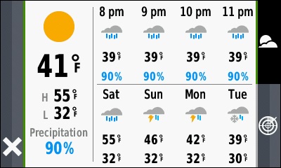 GARMIN Oregon 700 series - Weather