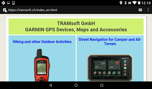 GARMIN Overlander - Web Browser