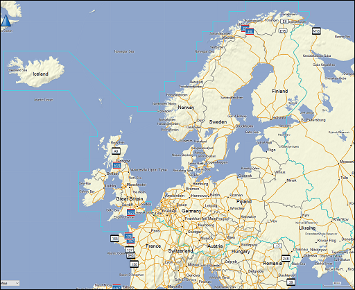 GARMIN Overlander - City Navigator Europe: Coverage Europe North