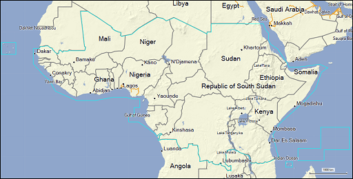 GARMIN Overlander - City Navigator East and West Africa: Coverage