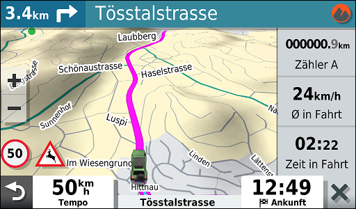 GARMIN Overlander - Drive - Route