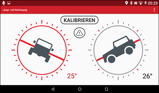 GARMIN Overlander - Laengs- und Querneigung
