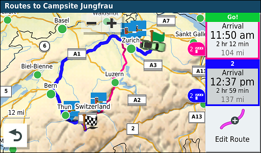 GARMIN Overlander - Routes